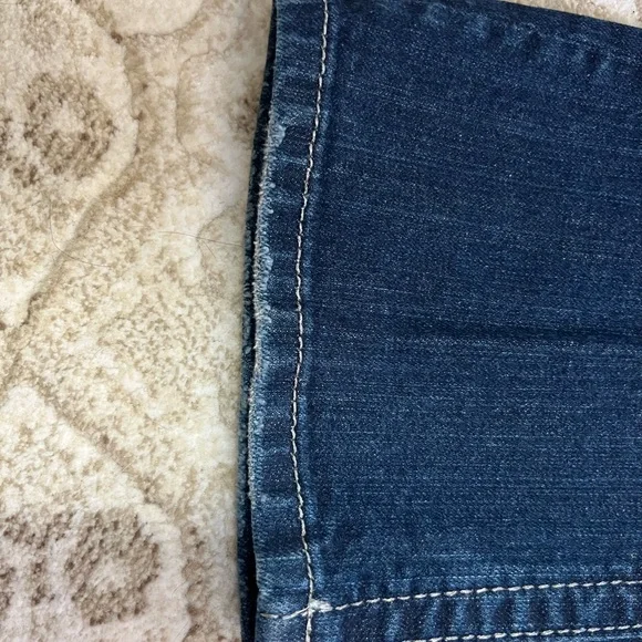 Miss Me Dark Blue Boot Cut Jeans with Silver & Black Accents - Picture 6 of 8